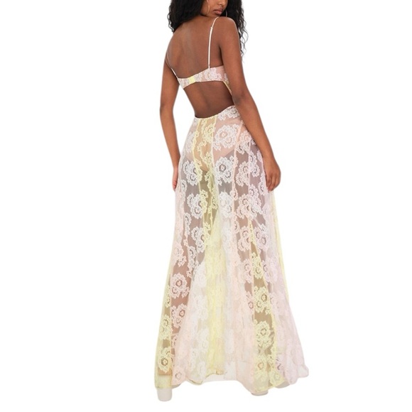 Blossom Maxi Dress In Ombré Sunset, NWT, Soft Lace - Picture 8 of 9